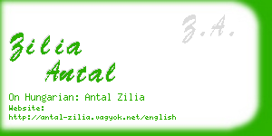 zilia antal business card